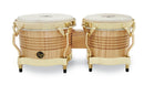 Latin Percussion 7-1/4" & 8-5/8" Matador Bongos - Natural Oak/Gold Hardware