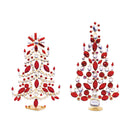 Melrose Jeweled Metal Christmas Tree (Set of 2)