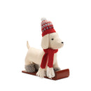 Melrose Plush Dog Character on Sled and Skis (Set of 2)