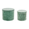 Melrose Sage Green Metal Container with Lid (Set of 2)