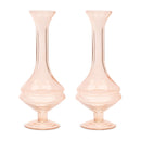 Melrose Pink Glass Stem Vase (Set of 2)