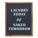 Melrose Wood Laundry Sentiment Sign 15"H Wall Decor, Modern, Rustic, Wood