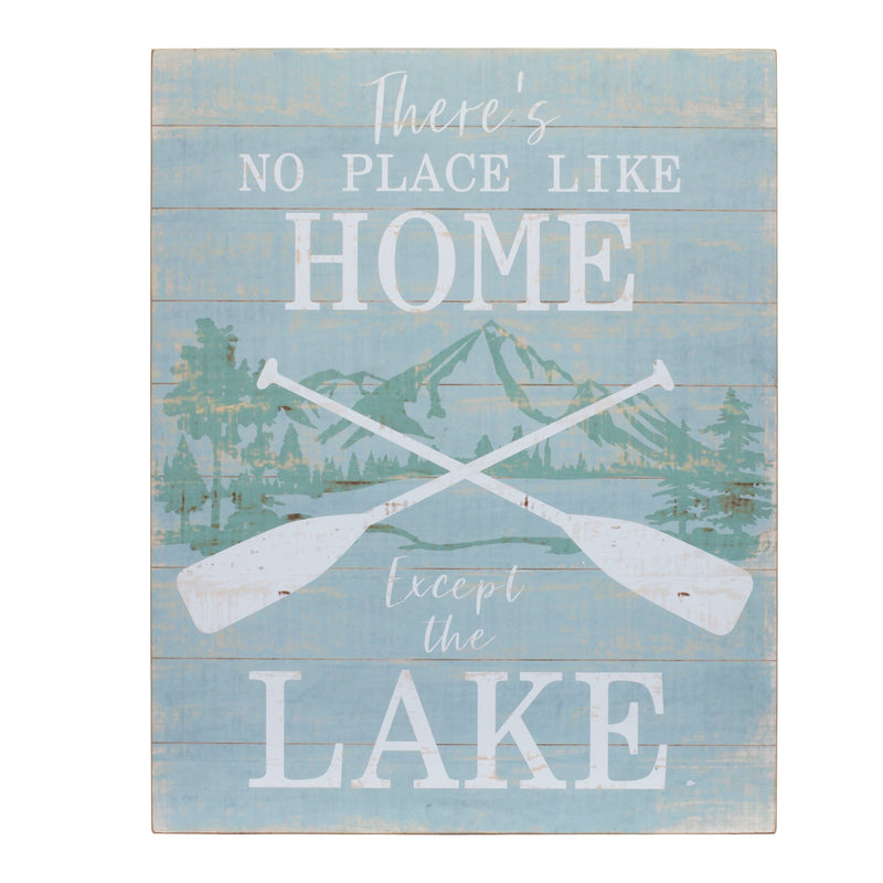Melrose Wooden Lake Life Sentiment Sign Wall Decor, Rustic, Wood