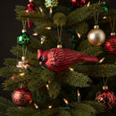 Melrose Glittered Glass Cardinal Bird Ornament (Set of 6)