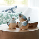 Melrose Ceramic Bird Figurines with Unglazed Accents (Set of 3) Multicolor