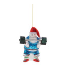Melrose Weight Lifter Santa Ornaments – Set of 6