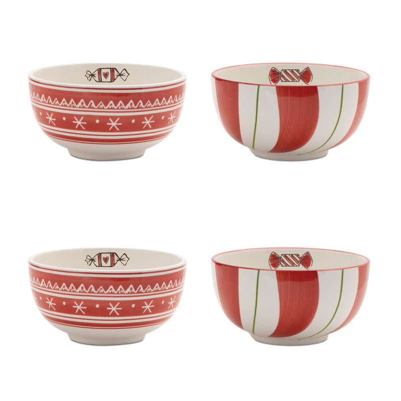 Melrose Ceramic Santa Candy Bowl (Set of 4)