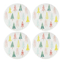 Melrose Ceramic Pine Tree Print Plate (Set of 4)