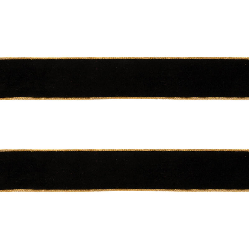 Melrose Black Wired Ribbon (Set of 2)