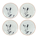 Melrose Rustic Thistle Etched Plate with Speckled Finish (Set of 4)