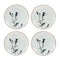 Melrose Rustic Thistle Etched Plate with Speckled Finish (Set of 4)