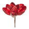 Melrose Red Velvet Magnolia Stem with Bead Accents (Set of 6)
