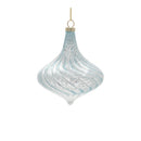 Melrose Frosted Blue Glass Ornaments – Set of 6