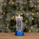 Melrose Hanukkah Candle Snow Globe 9.5"H