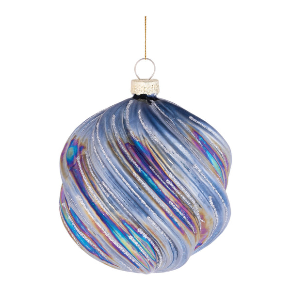 Melrose Iridescent Swirled Glass Ornament (Set of 6)