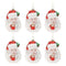 Melrose Glass Santa with Hot Cocoa Ornament (Set of 6)