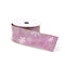 Melrose Mauve and Glitter Snowflake Wired Ribbon 2.5" x 10yds.