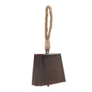 Melrose Bronze Metal Bell Ornament with Jute Rope Hanger (Set of 4)