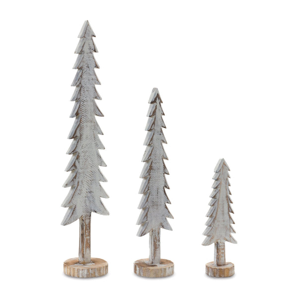 Melrose Wood Tabletop Pine Tree (Set of 6)
