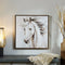 Melrose Framed Horse Canvas Art 24"SQ Wall Decor, Modern, Rustic, Wood