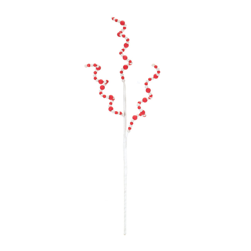 Melrose Wood Bead Swirl Spray (Set of 6)