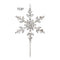 Jeweled Metal Snowflake Drop Ornament (Set of 6)