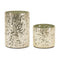 Melrose Gold Mosaic Glass Candle Holder (Set of 2)