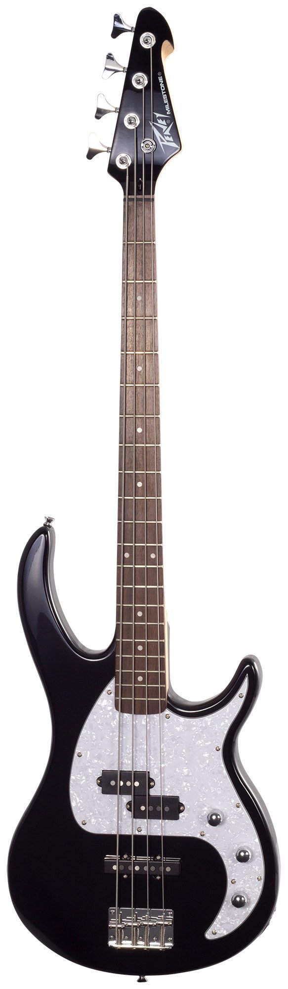 Peavey Milestone 4 Black 4-String Electric Bass Guitar with Powerplate