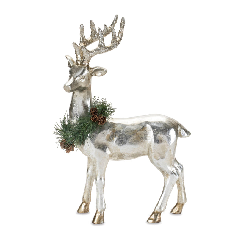 Melrose Holiday Deer (Set of 2) 7"H, 13.5"H