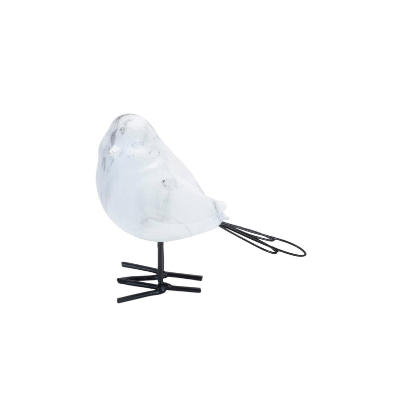 Melrose Marble Print Bird Figurine (Set of 4)