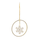 Melrose Jeweled Metal Hanging Snowflake Ornament (Set of 12)