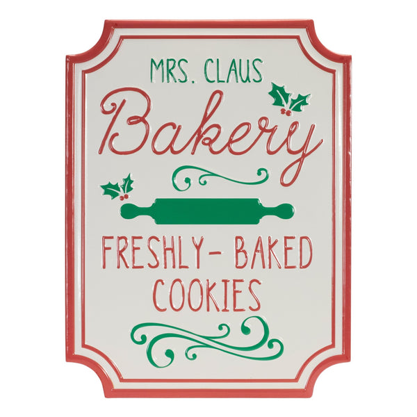 Melrose Metal Mrs. Claus Bakery Wall Sign 16"H