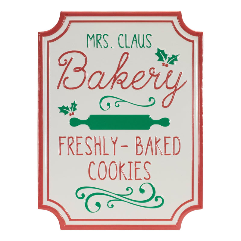 Melrose Metal Mrs. Claus Bakery Wall Sign 16"H