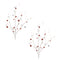 Melrose Glittered Sleigh Bell Berry Twig Spray (Set of 2)