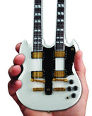 Axe Heaven Gibson Signature Double-Neck Mini Guitar Replica - White - GG-224
