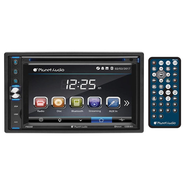 Planet Audio 6.2" DDin Receiver Bluetooth Touchscreen DVD/MP3/CD/AM/FM P9630B