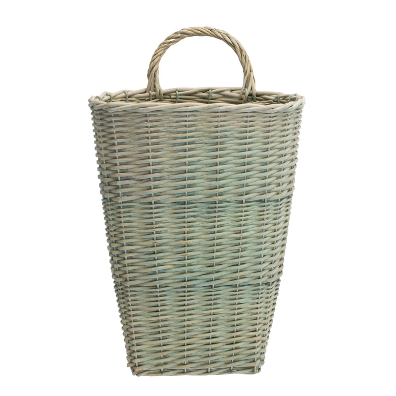 Sage Woven Wicker Wall Baskets (Set of 2)