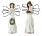 Frosted Winter Angel with Bird and Wreath Accent (Set of 6)