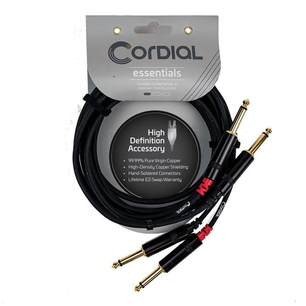 Cordial Cables 5' Unbalanced Twin Cable - 1/4" to 1/4" - CFU1.5PP