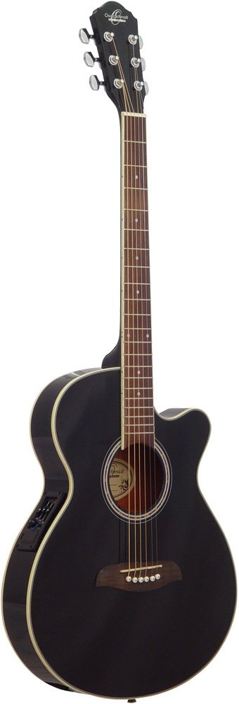 Oscar Schmidt Dreadnought Acoustic Electric Guitar - Black - OG8CEB