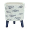 Coastal Fish Pattern Planter with Legs (Set of 12)