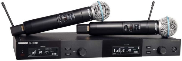 Shure SLXD24D/B58-G58 Dual Wireless System with 2 Beta 58 Mics - New Open Box