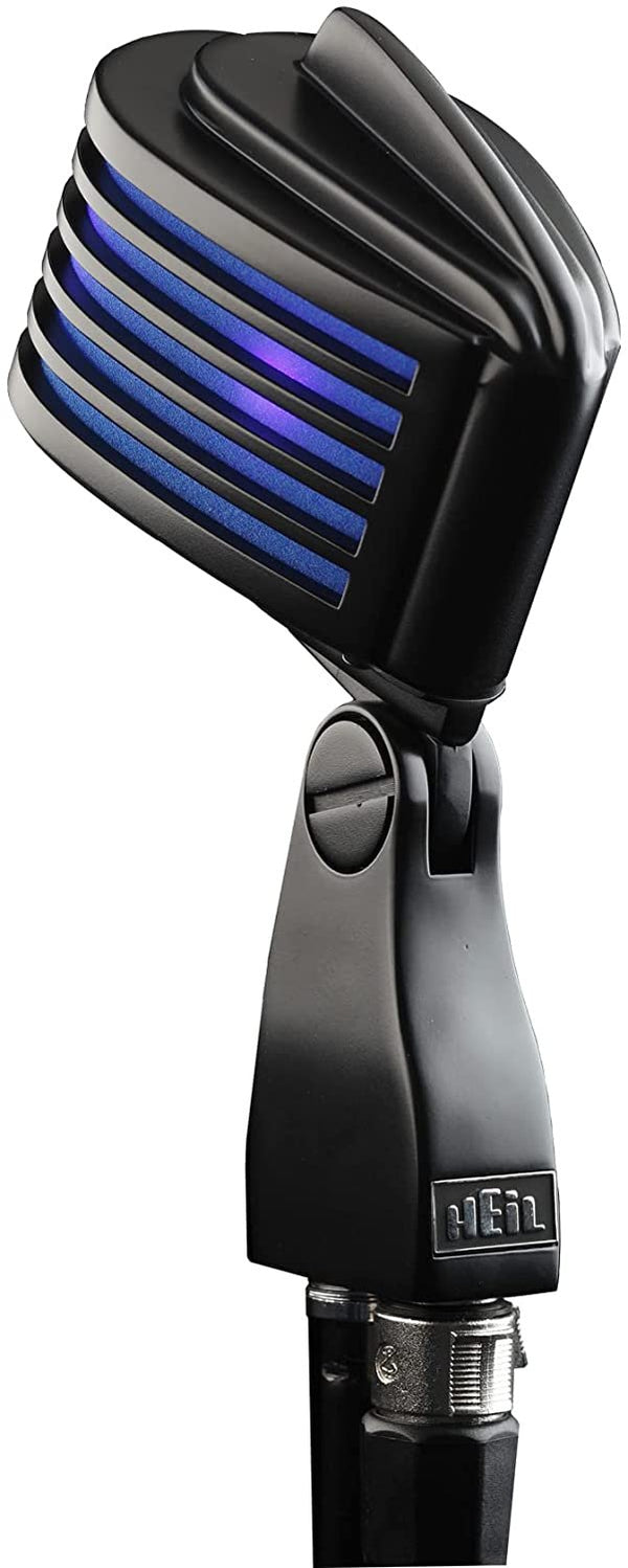 Heil Sound The Fin Retro-Styled Dynamic Cardioid Microphone - Black/Blue LED