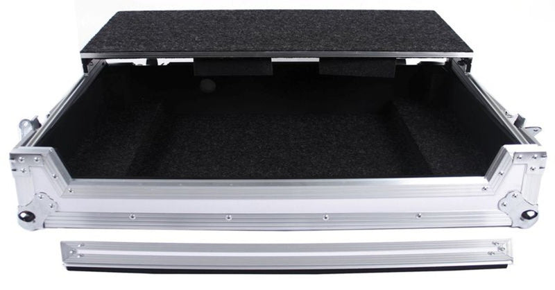 DeeJay LED Fly Drive Case TBHXDJRXLTWHITE for Pioneer XDJ-RX with Laptop Shelf