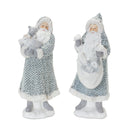 Santa with Sweater Coat Figurine (Set of 2)