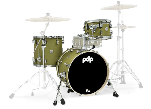 PDP Concept Maple Bop 3-Piece Drum Shell Kit 18/12/14 - Satin Olive - PDCM18BPSO