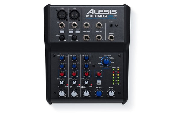Alesis 4 Channel Mixer with Effects & USB Audio Interface - MULTIMIX 4 USB FX