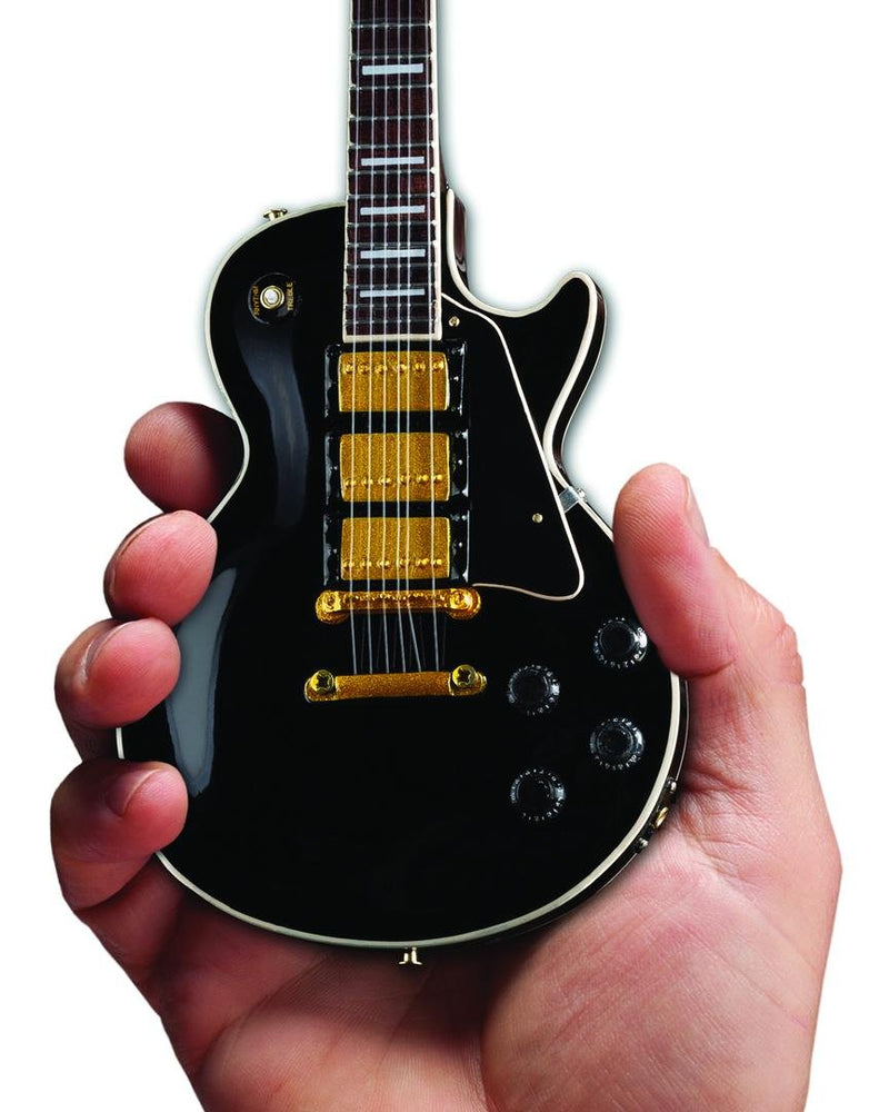 Axe Heaven Gibson Les Paul Custom 1:4 Scale Mini Guitar Replica - Ebony - GG-123
