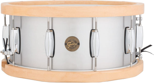 Gretsch Aluminum Wood Hoop 6.5x14 Snare Drum - S1-6514A-WH