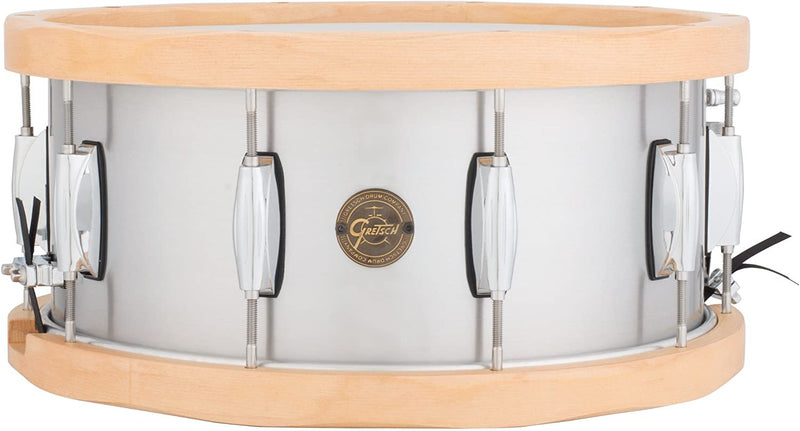 Gretsch Aluminum Wood Hoop 6.5x14 Snare Drum - S1-6514A-WH